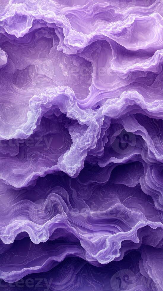 Abstract purple waves create a dreamy and fluid texture in a vibrant digital art composition photo