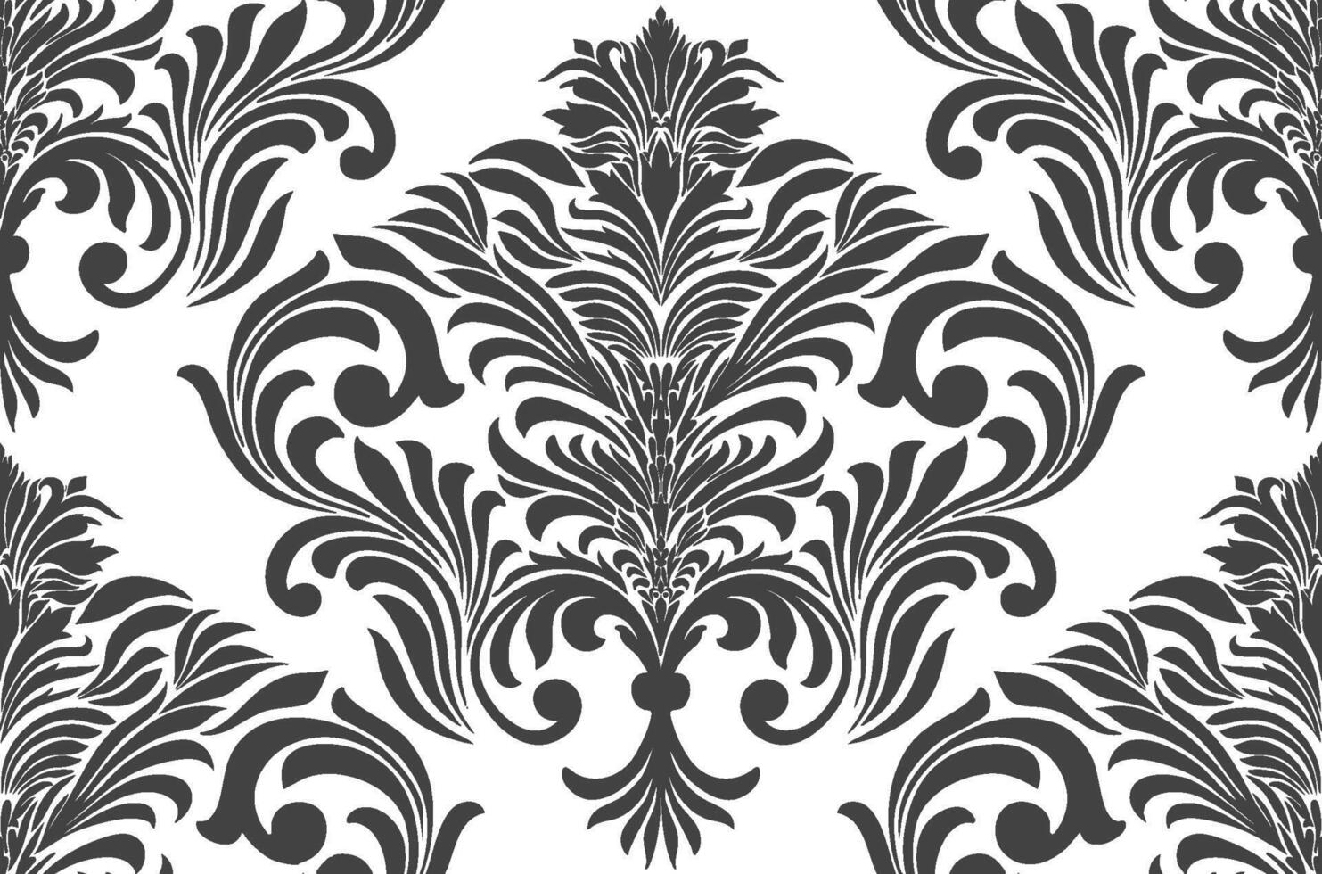 Damask pattern seamless wallpaper. Seamless ornament in the baroque style. Damask flower paisley elements. vector