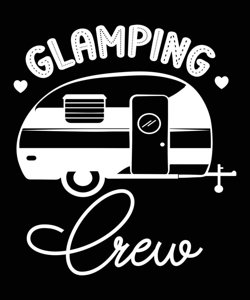 Glamorous Camping Crew t shirt Design for Apparel vector