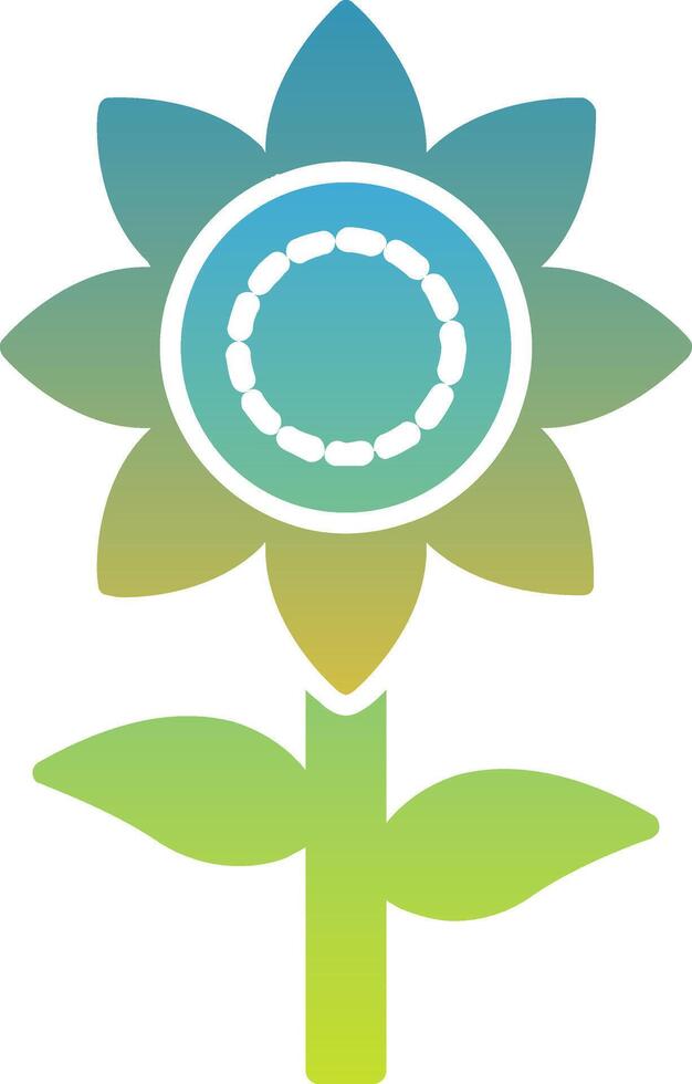 Sunflower Icon Symbol Art Sign vector