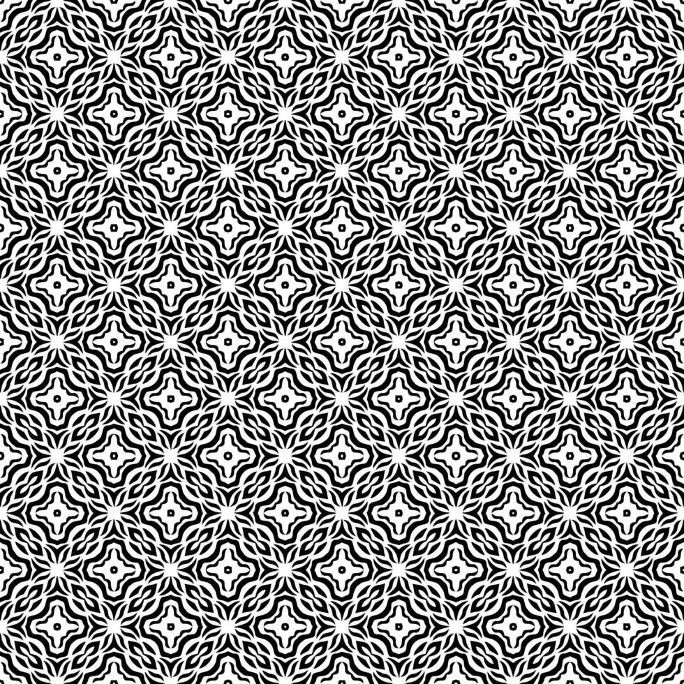 Monochromatic mosaic design with infinite repetition, showcasing elegant black and white patterns vector