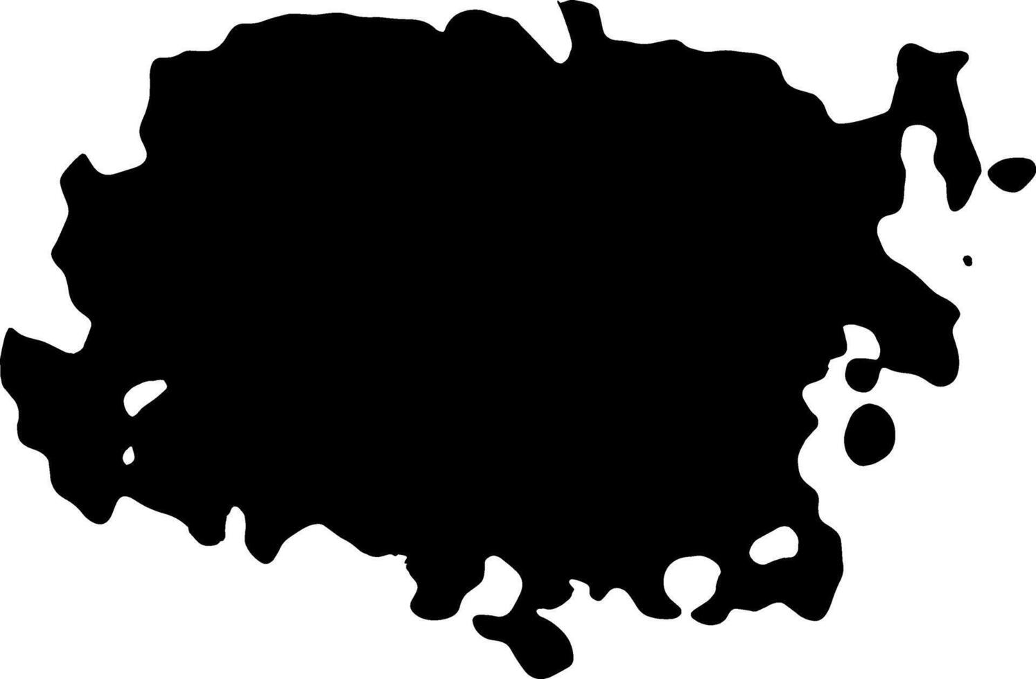 Rustic splash shape. Dirty and damaged backdrop. vector