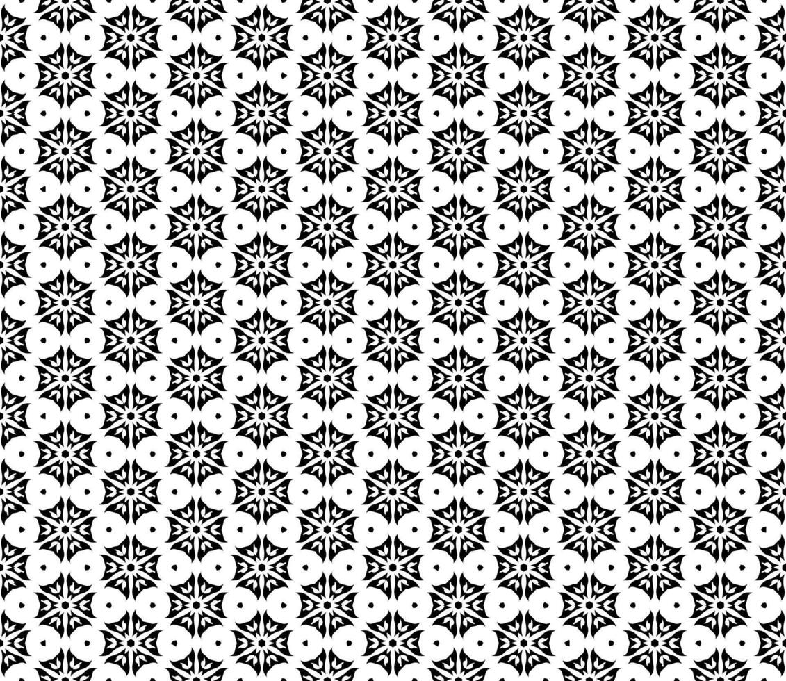 Grayscale pattern featuring continuous abstract forms, blending seamless black and white elements with intricate mosaic vector
