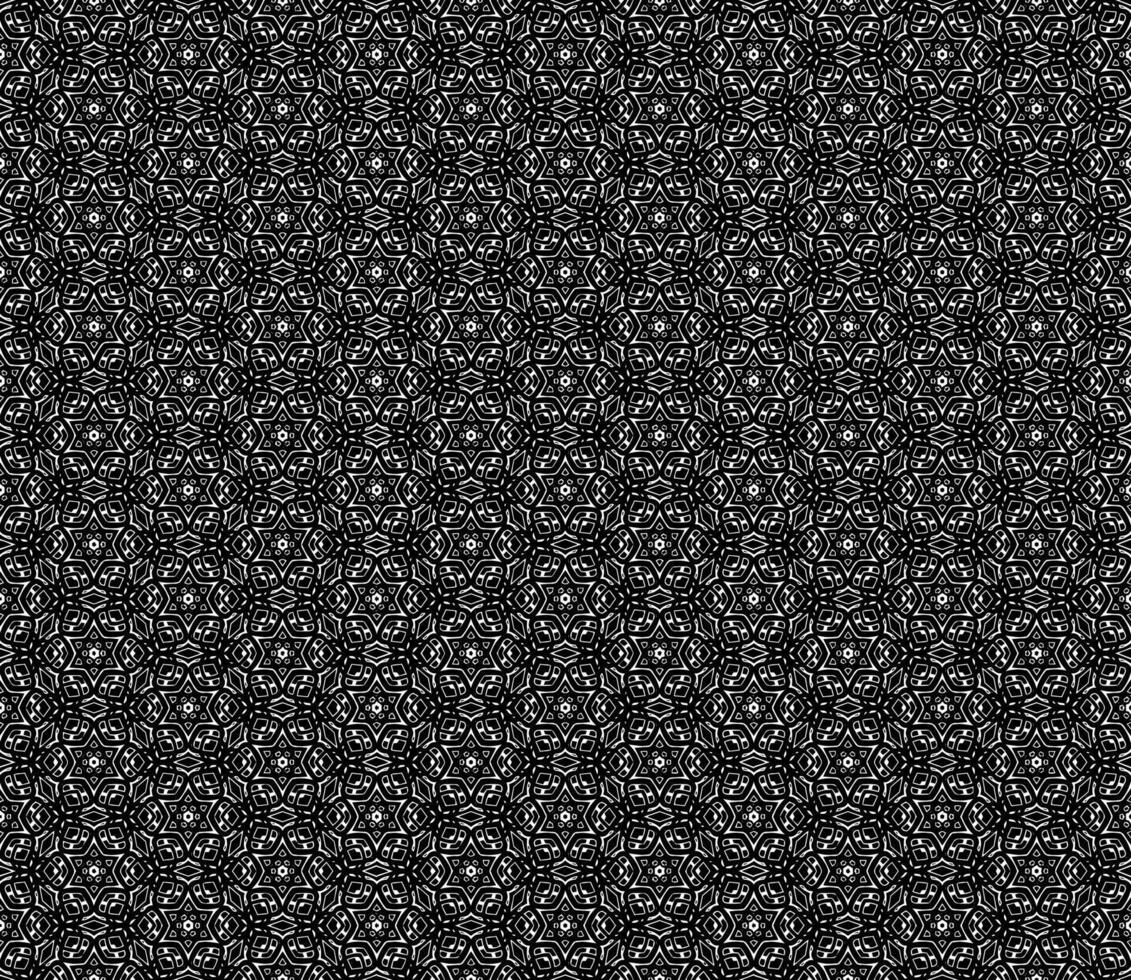 Grayscale pattern featuring continuous abstract forms vector