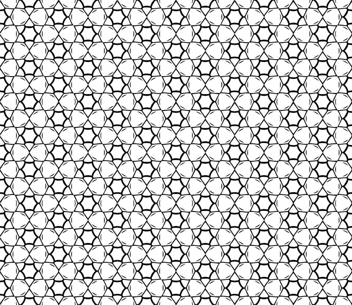 Black and white seamless arrangement with sophisticated ornamental details, combining grayscale vector