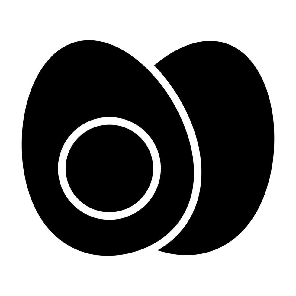 Simple Egg glyph icon. The icon can be used for websites, print templates, presentation templates, illustrations, etc vector