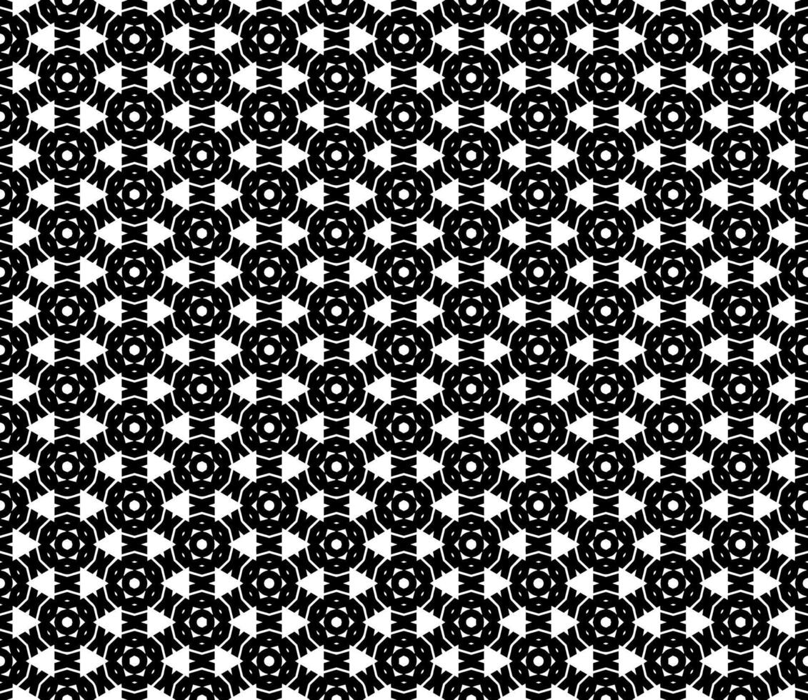 Duotone ornamental composition with infinite repetition, showcasing elegant grayscale elements vector
