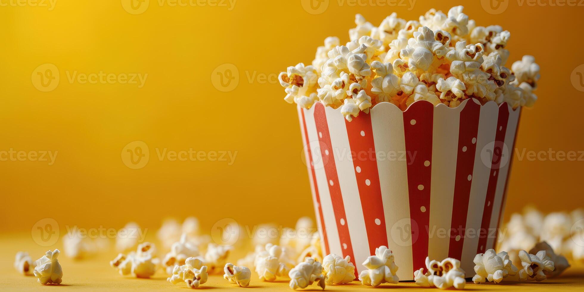 Enjoying fresh popcorn in a vibrant theater setting during a movie night gathering photo
