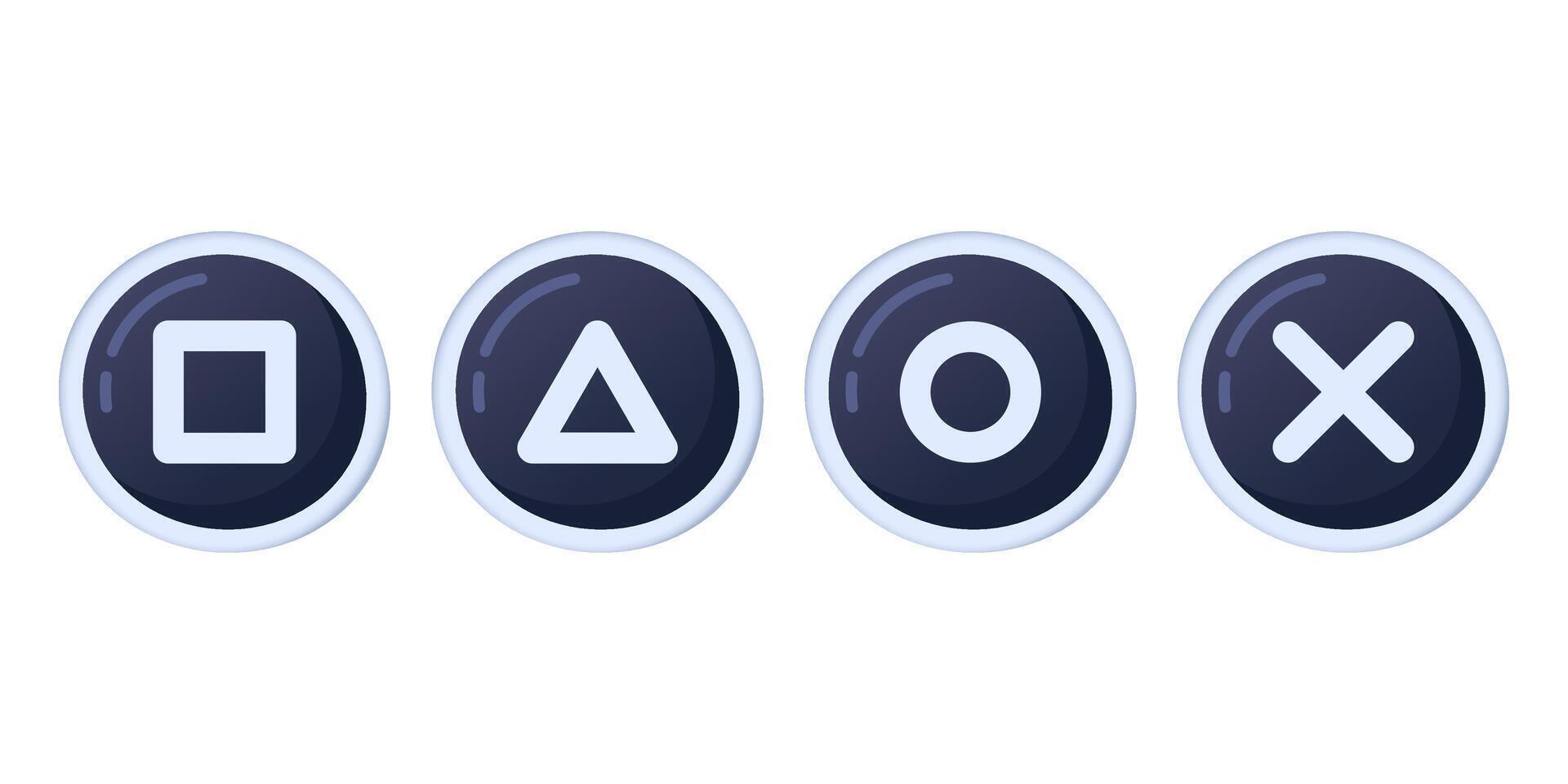 Game Controller Button Icons vector