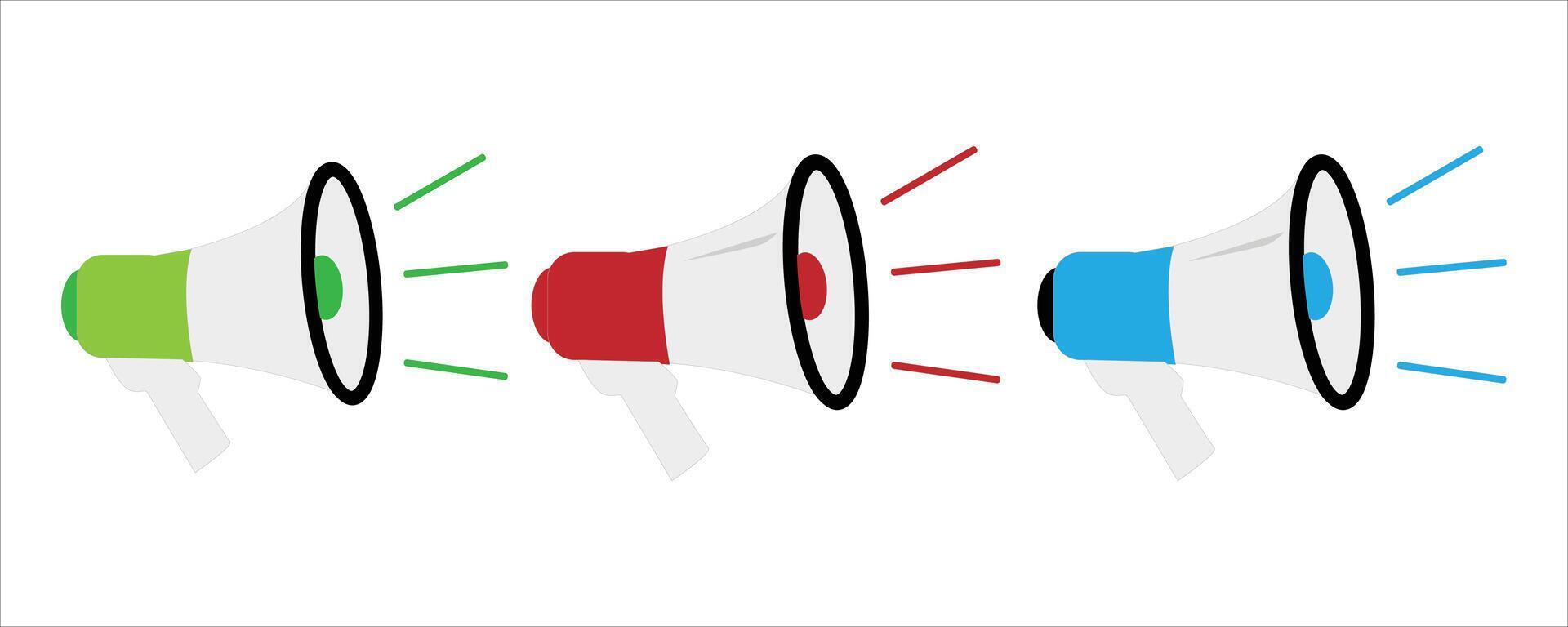 Megaphone set Illustration on white background vector