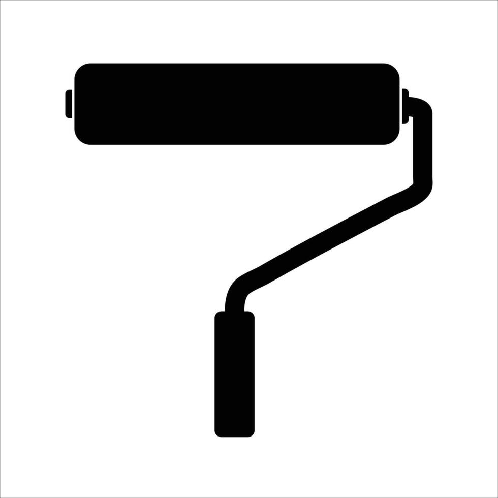 paint roller silhouette Illustration vector