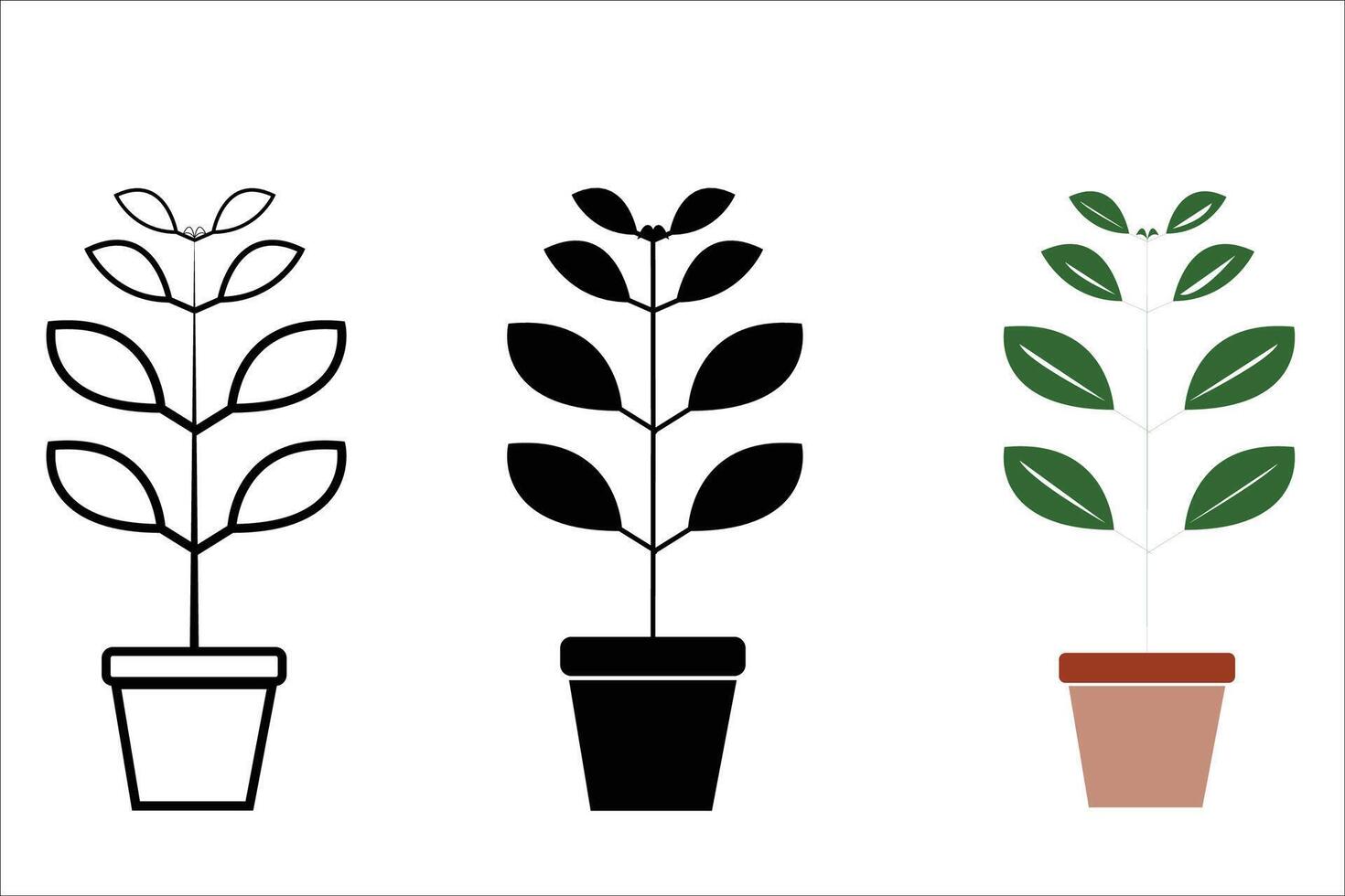 Plant in a tub illustration vector