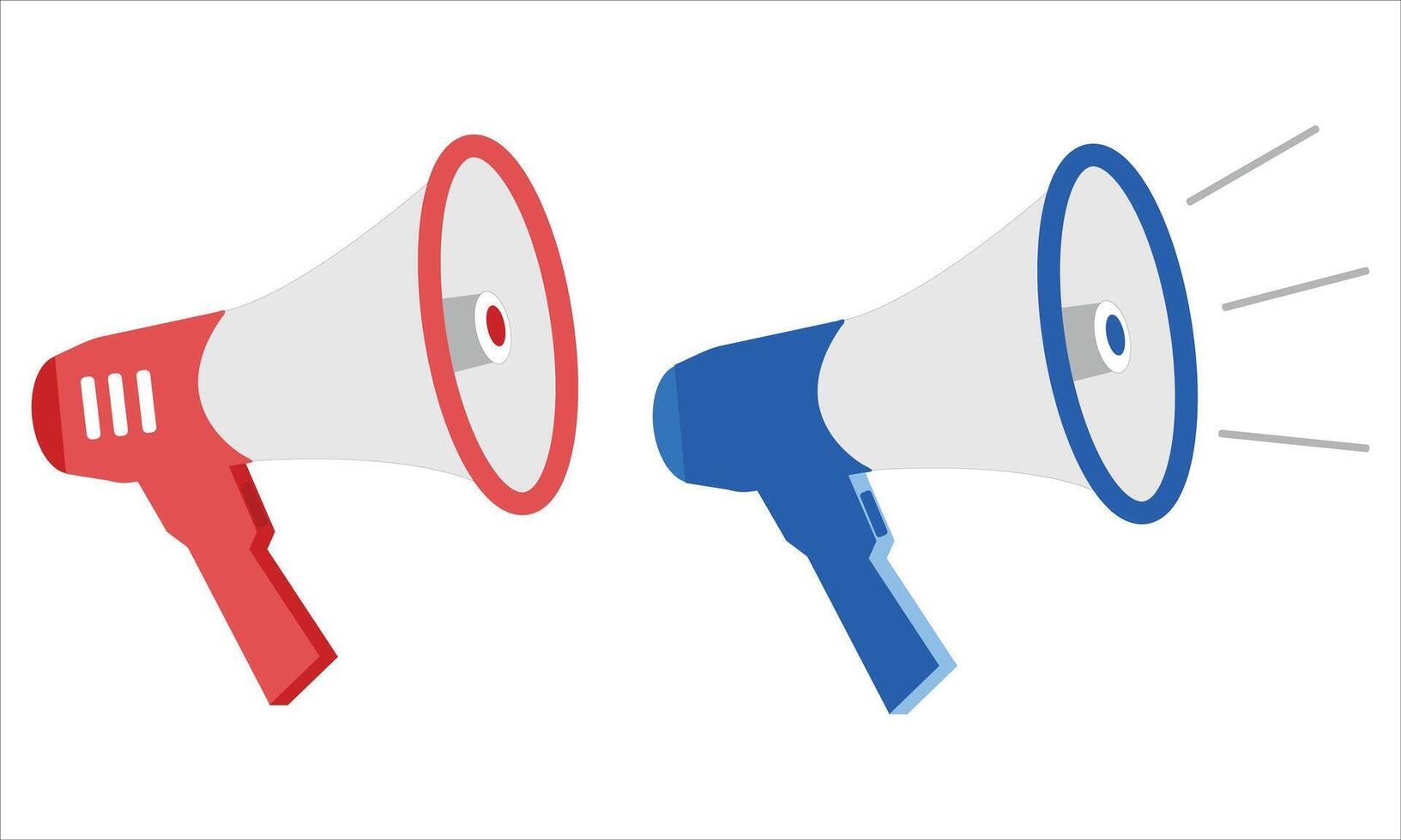 Megaphone icon set Illustration is isolated on white background vector