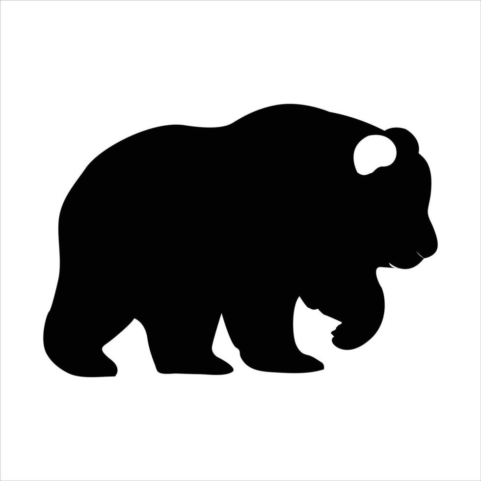 panda silhouette Illustration vector