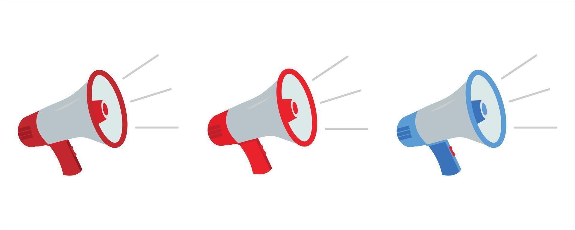 Megaphone icon set Illustration vector