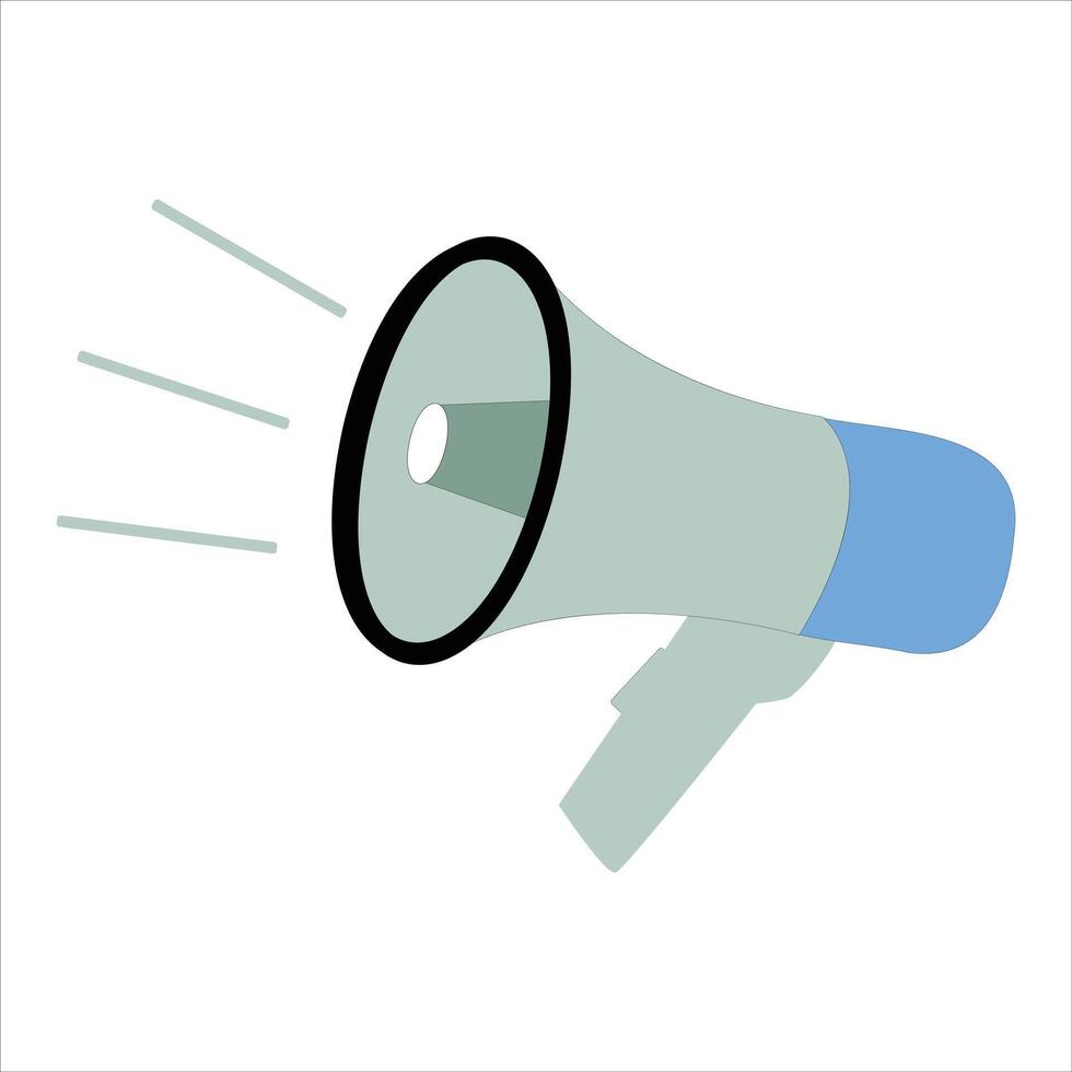 Megaphone graphic icon. Megaphone sign isolated on white background. vector