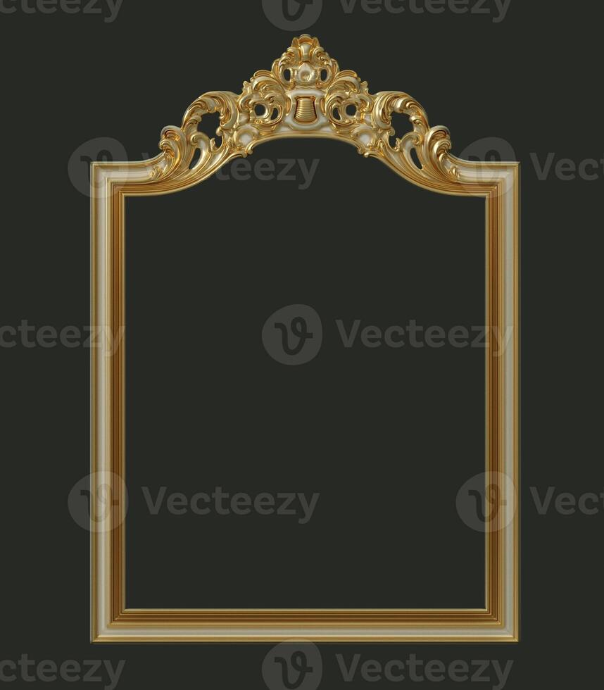 Texture shabby gilded classic arched frame 375 photo