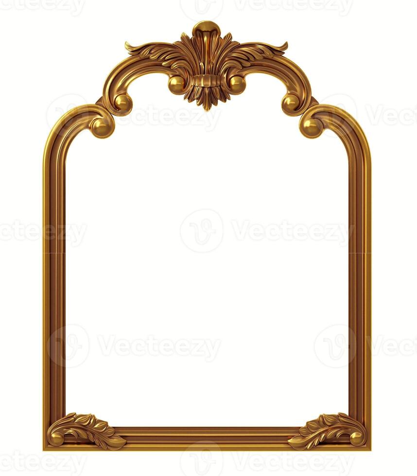 Texture of golden classic arched frame 44 photo