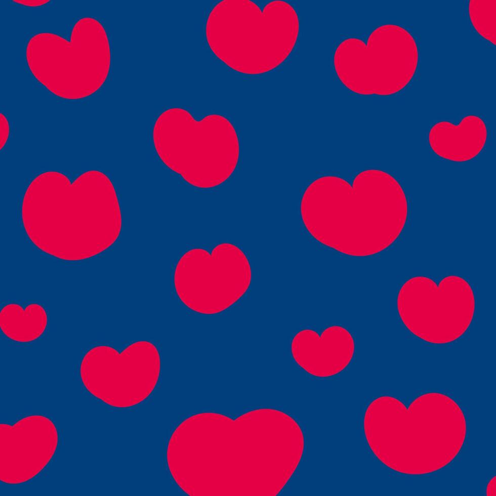 Seamless patterns with blue and red hearts background Space for selling products, backdrop, wallpaper, background, text. Vintage style background. illustration. vector