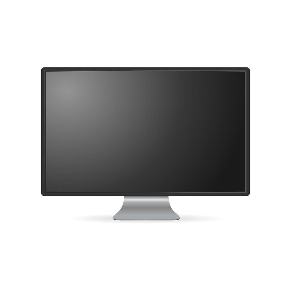 Realistic Modern TV Screen. Minimalistic Stylish Lcd Panel, Led TV Frame vector
