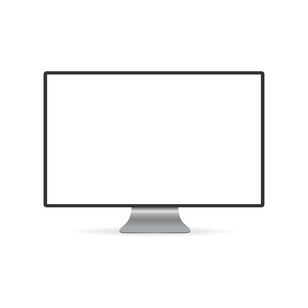 Minimalistic Stylish Lcd Panel, Led TV Frame. 3d Realistic Modern TV Screen vector