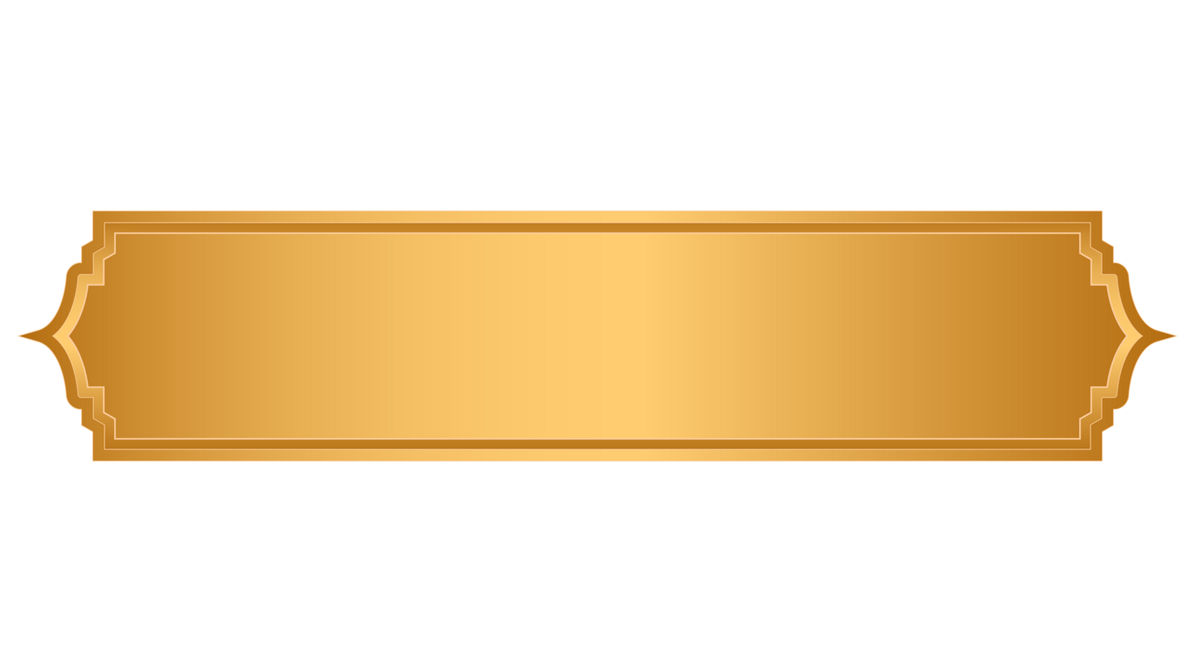 Islamic golden banner shape text box with Aesthetic gold islamic mosque gate frame png