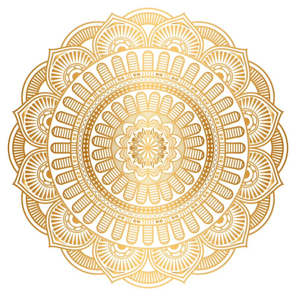 Elengant Gold Mandala Pattern png