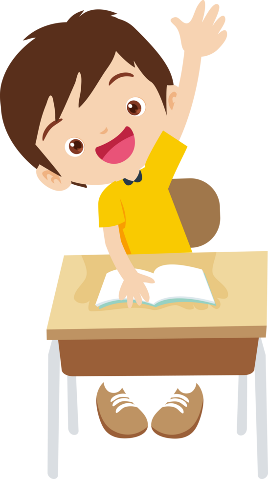 Kid reading book with happy expression, learning with curiosity. png