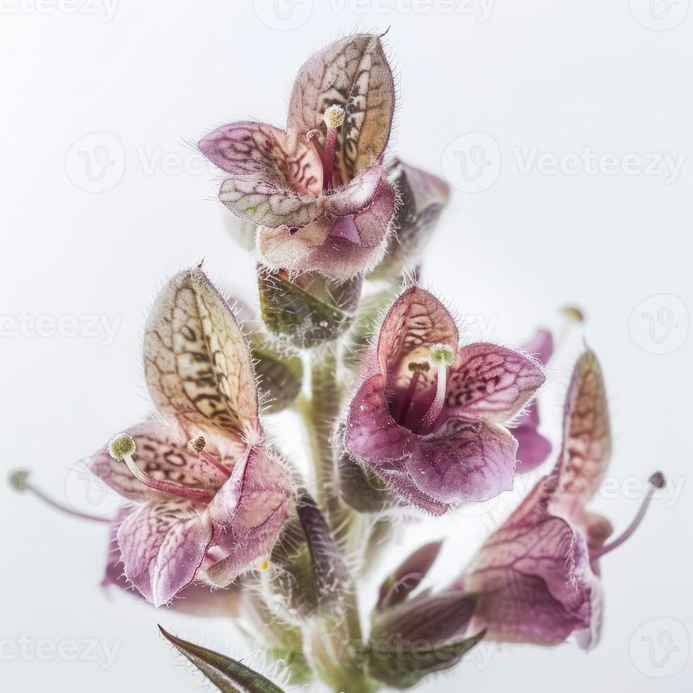 Isolated flowers on white background photo