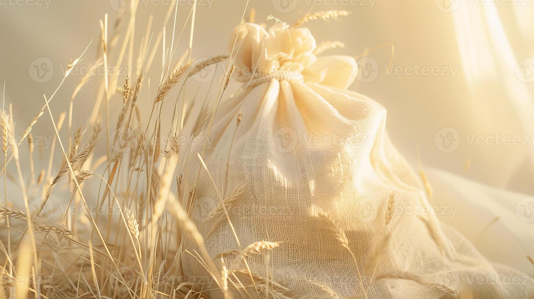 A bag of wheat in field ray's sunshine photo