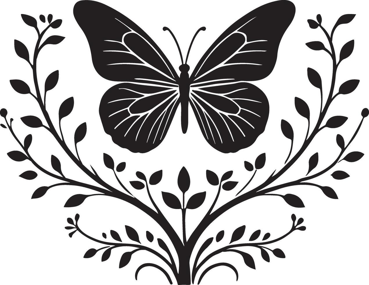butterfly design with flower butterflies on a white background vector
