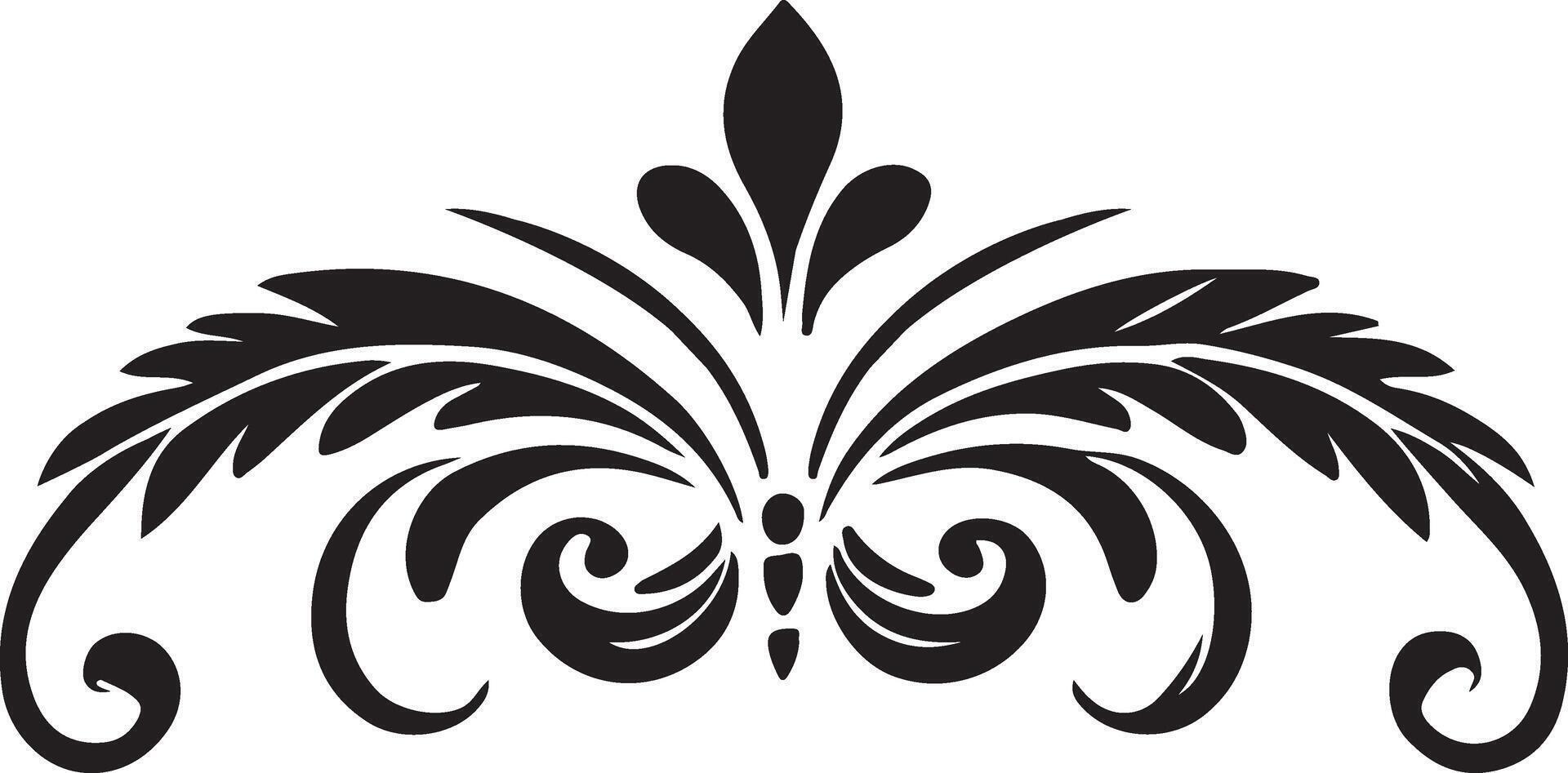 a black and white design of a fleur de lis vector