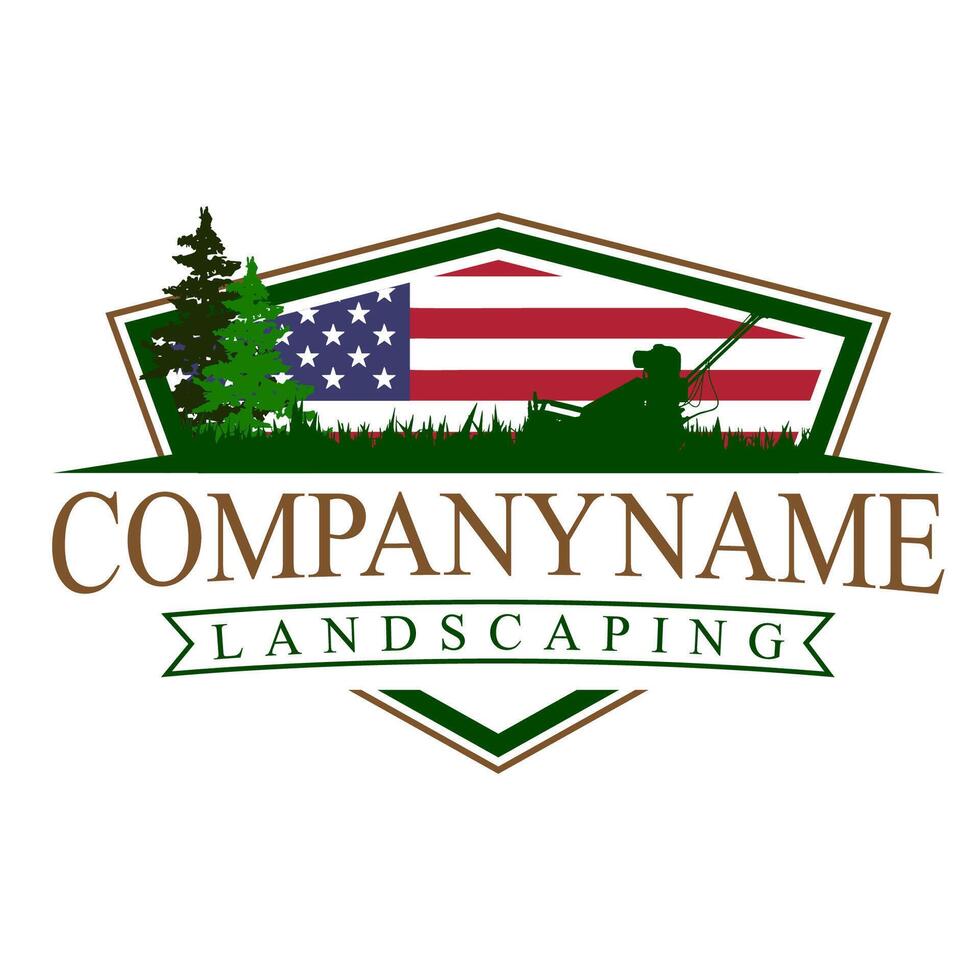 lawn care logo design creative design inspiration vector