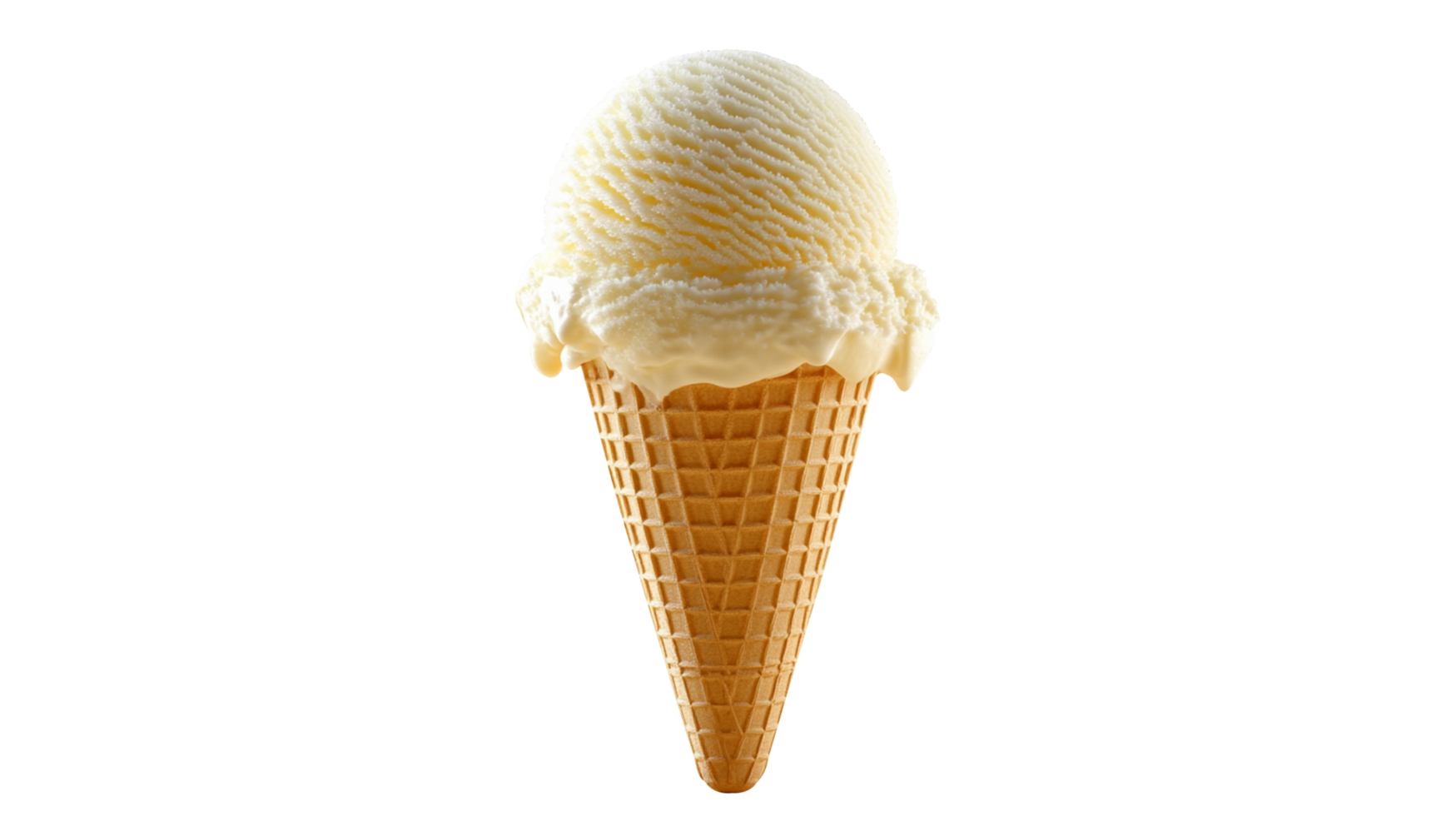 Vanilla cone ice cream. png