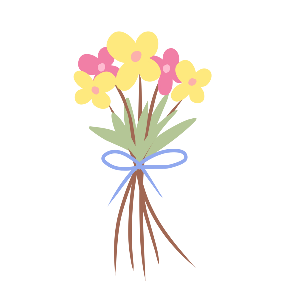 Cute Mini Flowers Bouquet png