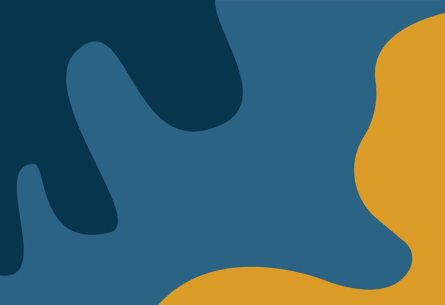 minimalist simple Abstract background with yellow, blue and orange waves vector