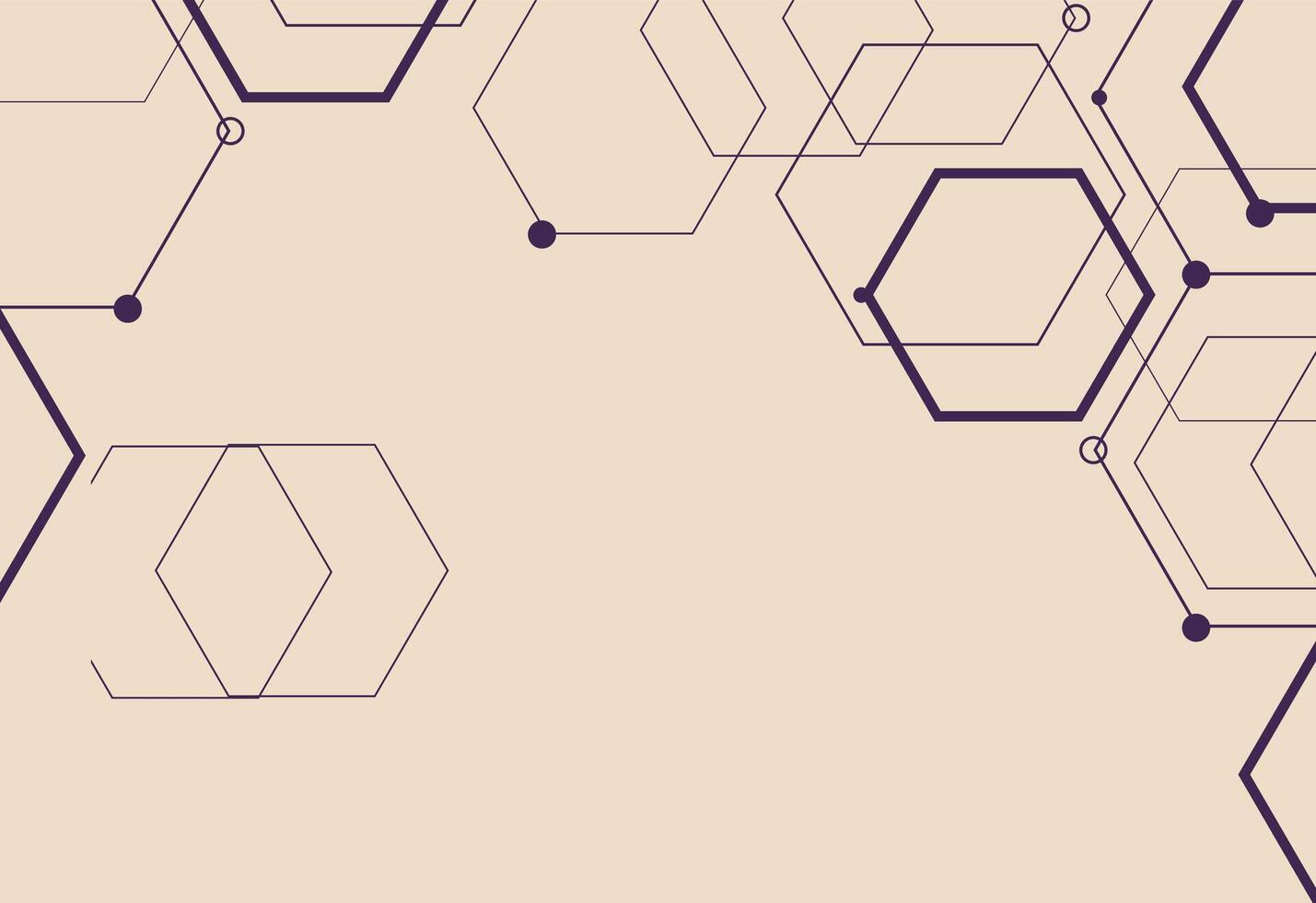 Geometric abstract background with hexagons and lines. simple geometrical hexagon background illustration. vector