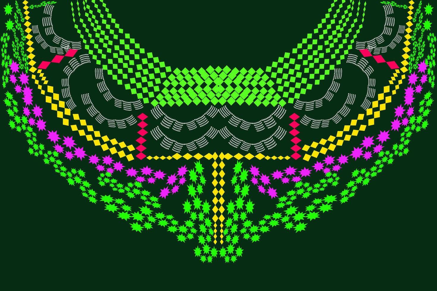 The embroidery collar design,necklace fine pattern vector