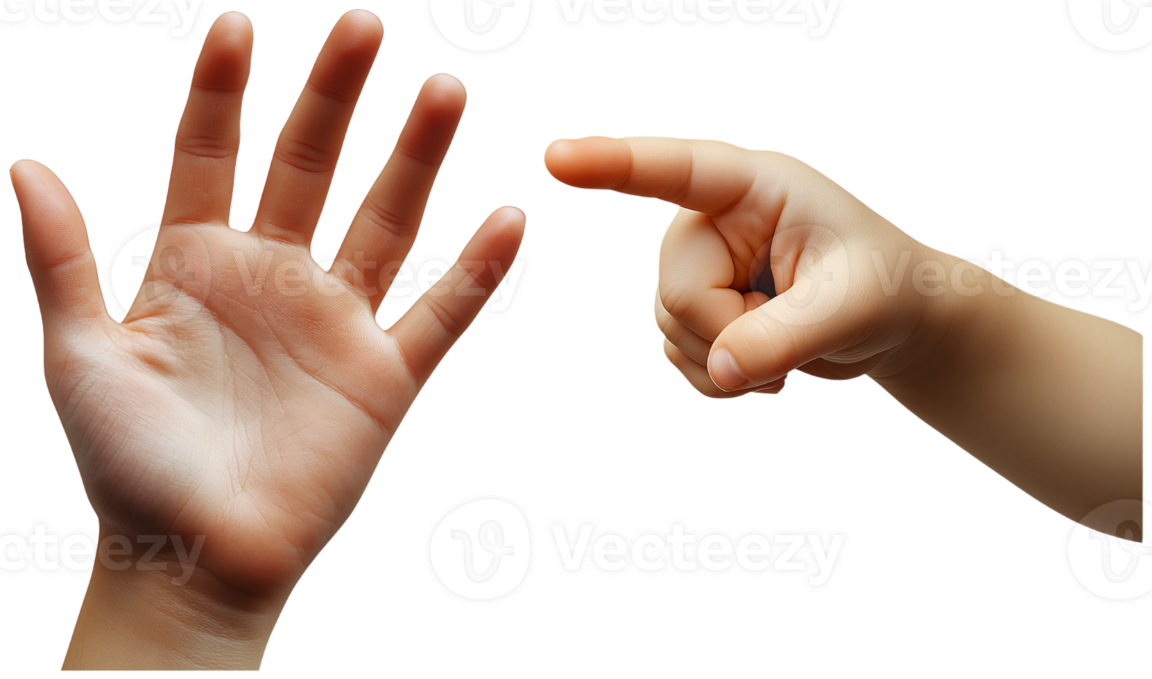 Expressive Hand Gestures Highlighting Interaction and Communication png