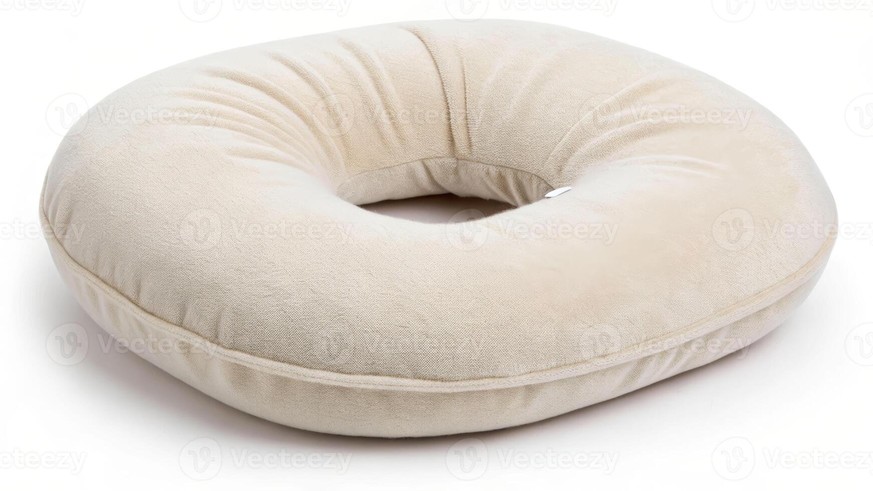 Comfortable tufted design pillow for relaxation home soft material indoor cozy atmosphere photo