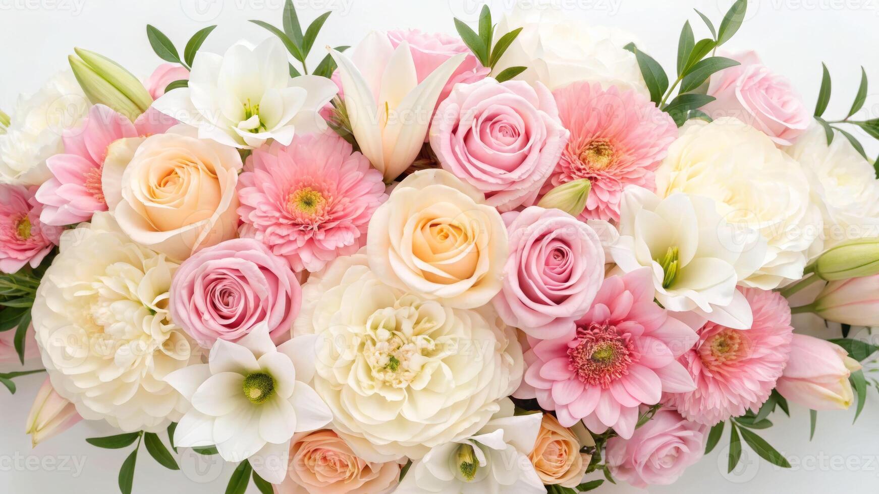 Vibrant blooming floral arrangement summertime celebration nature scene indoor close-up realistic photo of blossom flowers