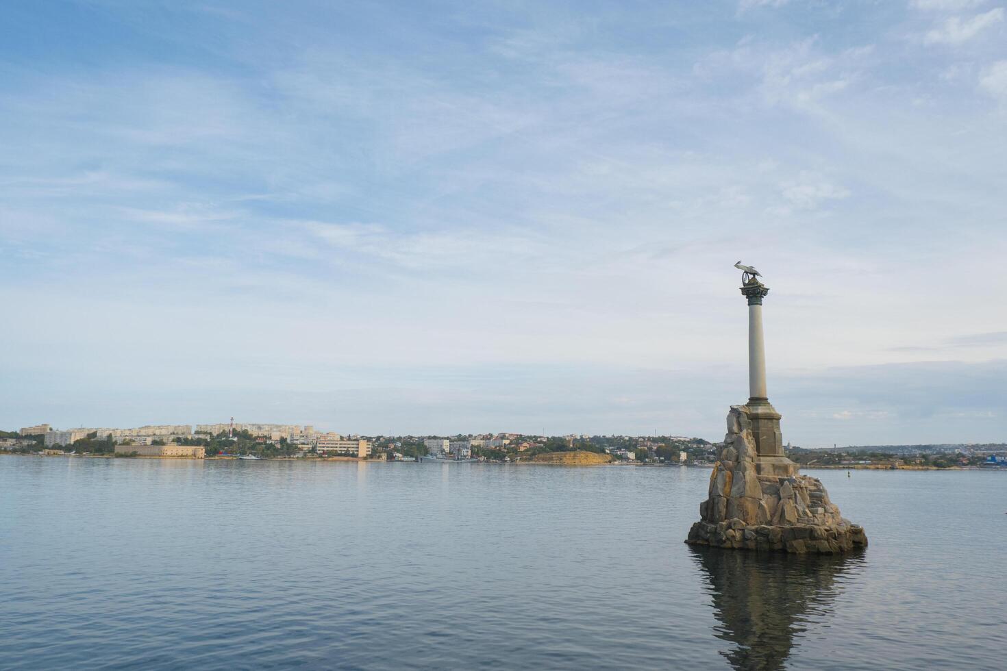 Russia. Crimea. Sevastopol - October 12, 2024. Monument to the Sinken ships in Sevastopol, Crimea peninsula. photo
