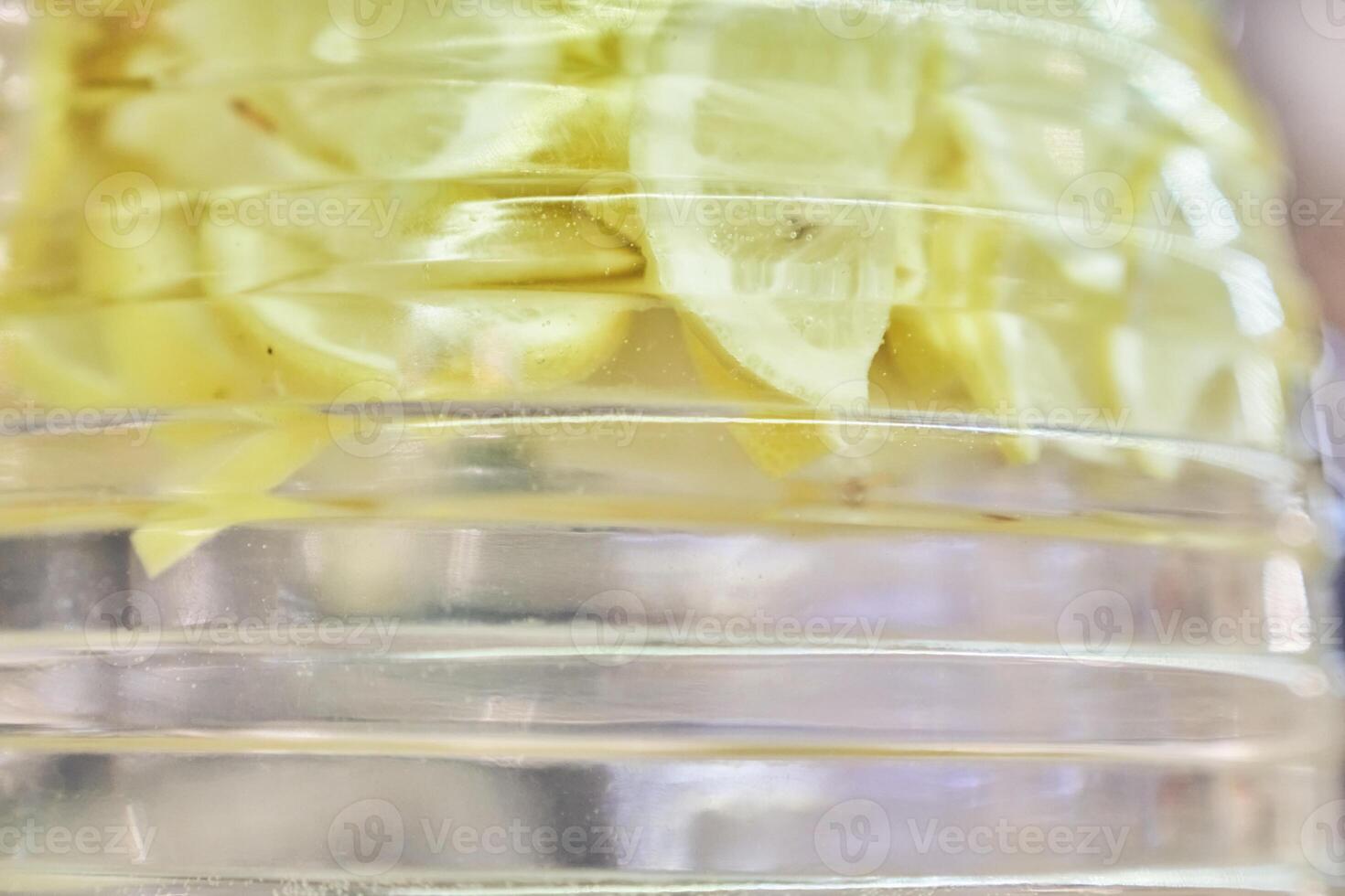 Healthy lemonade, cocktails made from water infused with citrus fruits and lemon. Diet drinks for detoxification with space to copy photo