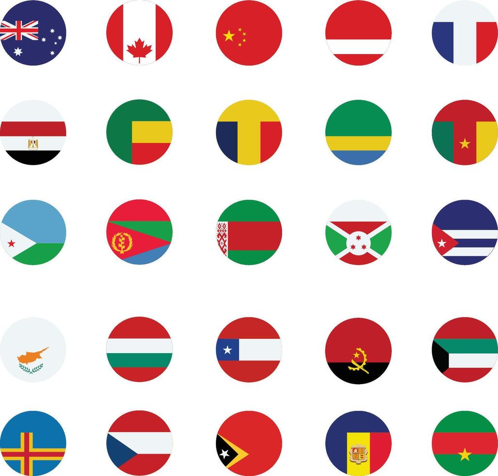 World flag isolated pack vector