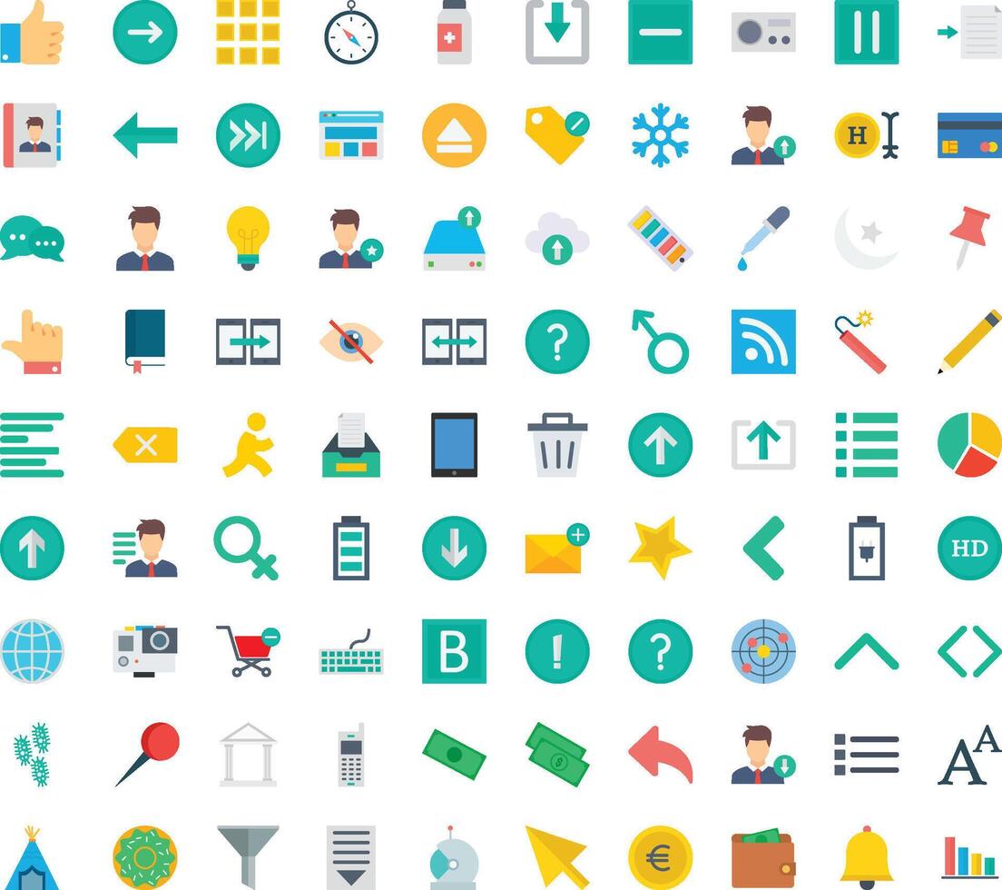 User interface pack set vector