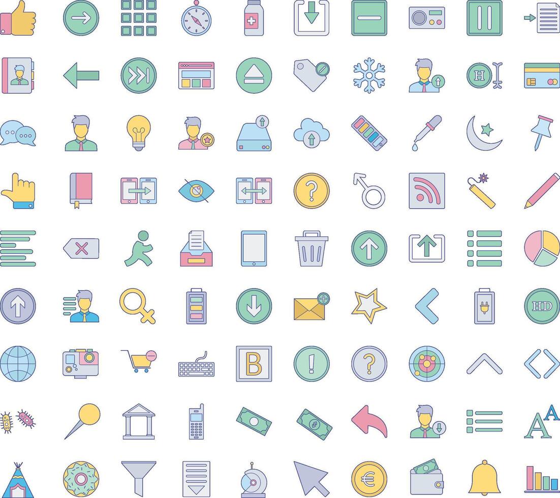 Basic User interface pack set vector