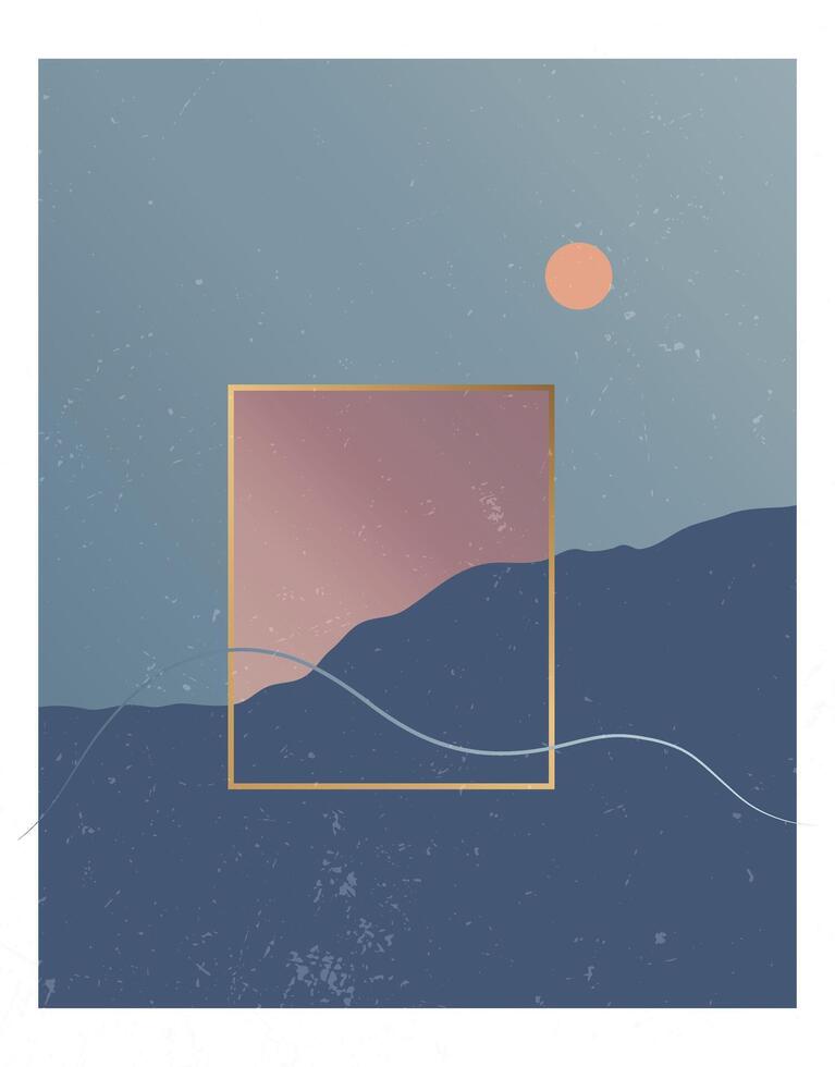 Silent Twilight Over Mountain Peaks vector