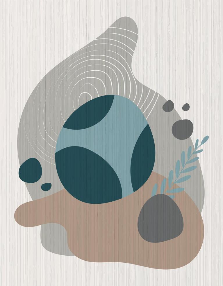 Serene Organic Flowing Abstract Harmony vector