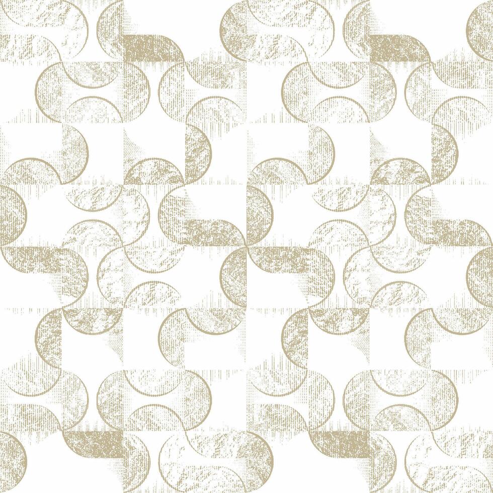 a seamless pattern with a gold and white design vector