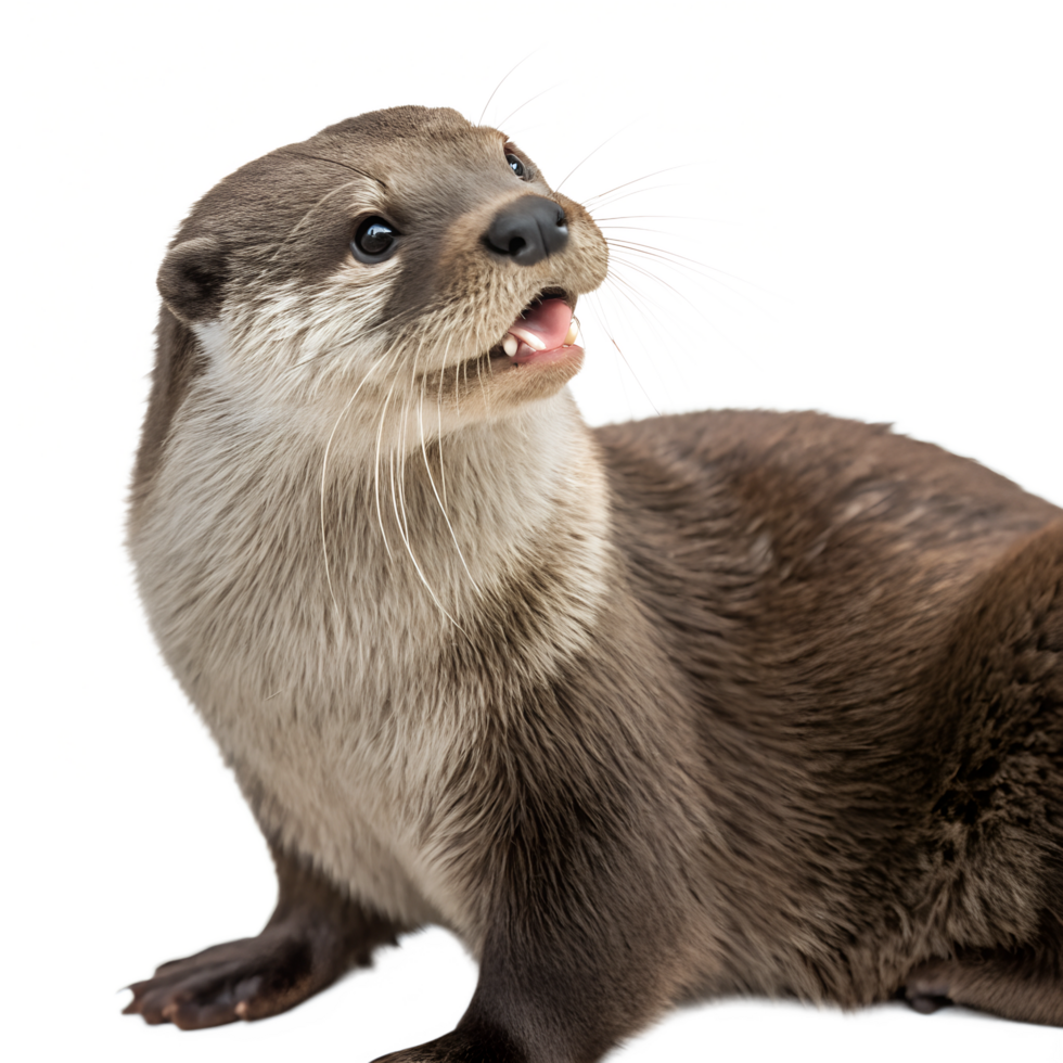 Otter animal isolated on the transparent background png